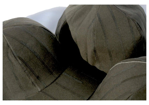 Deconstructed pattern cap by Akio Hirata OHKO