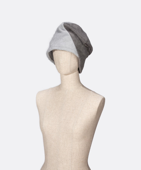 Twist Reversible Beanie / Gray x Blue