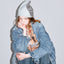 Twist Reversible Beanie / Gray x Blue